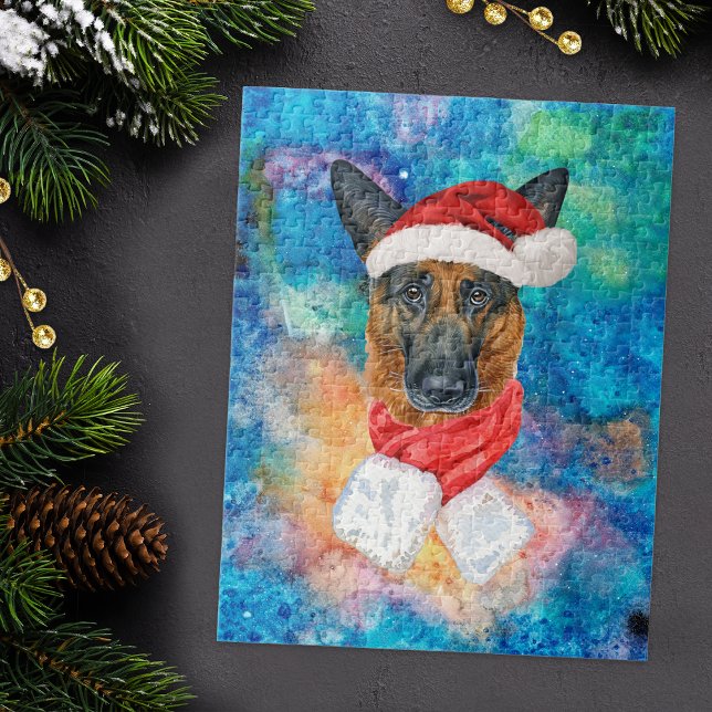 Puzzle German Shepherd Breed Dog Christmas (Créateur téléchargé)