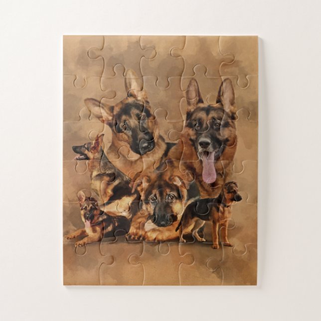 Puzzle German Shepherd Dog (Vertical)