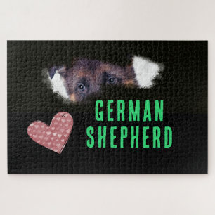 Puzzle German Shepherd Eyes Solid Color 1000 piece Jigsa