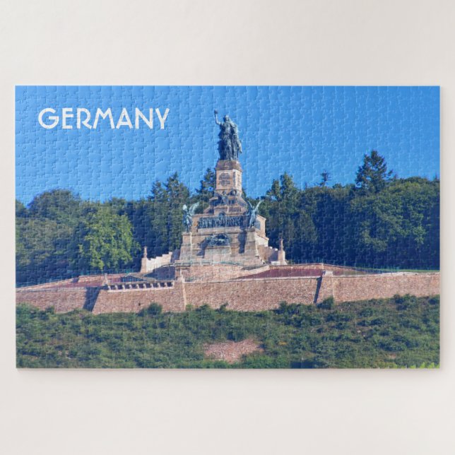 Puzzle Germany: Germania statue, Rudesheim   (Horizontal)