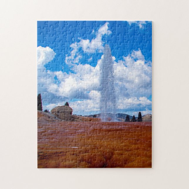 Puzzle Geyser de Soda Springs idaho. (Vertical)