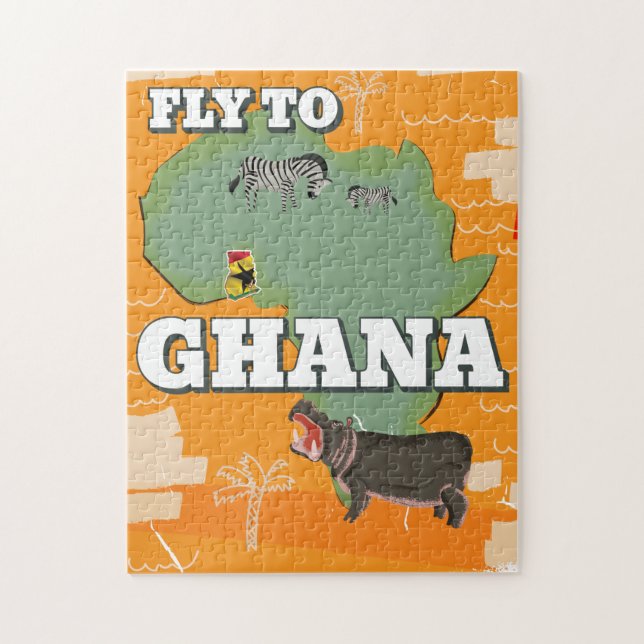 Puzzle Ghana vintage travel poster (Vertical)