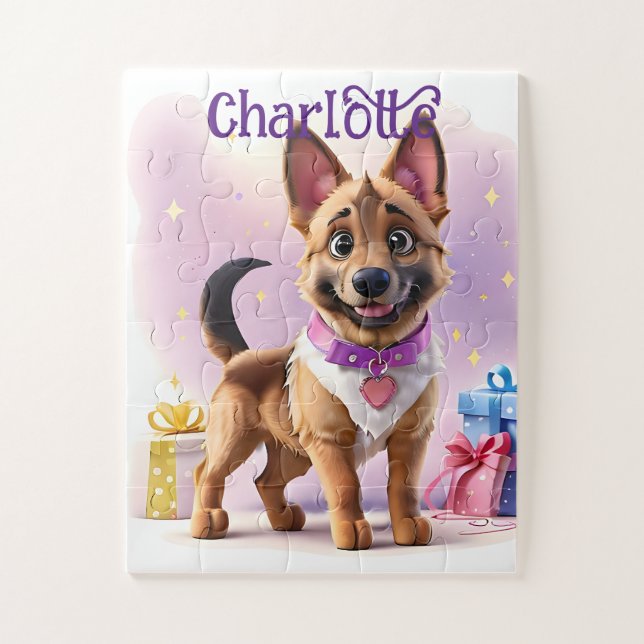 Puzzle Gifts Galore German Shepherd Puppy's Special Day (Vertical)