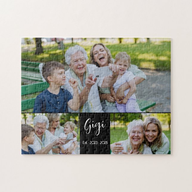 Puzzle Gigi Script établi Noir 3 Photo (Horizontal)