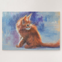 Ginger Kitten dans la lumière pastel