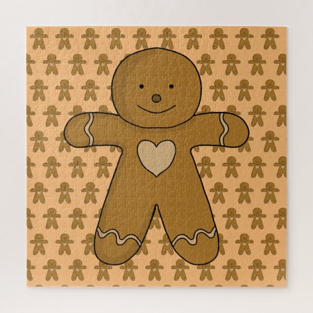 Puzzle GingerBread Man Christmas Cookie (Vertical)