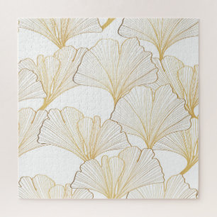 Puzzle Ginkgo Gold : Arrangement de feuille luxueux