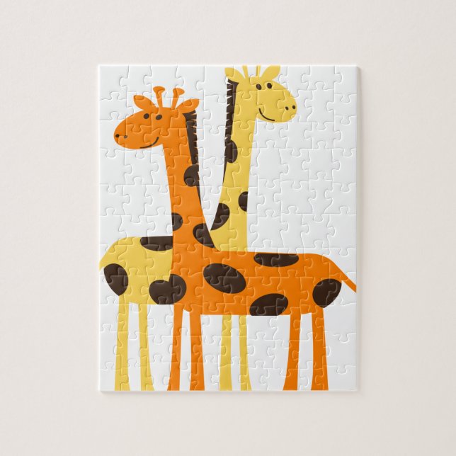 Puzzle girafe afrique safari faune (Vertical)