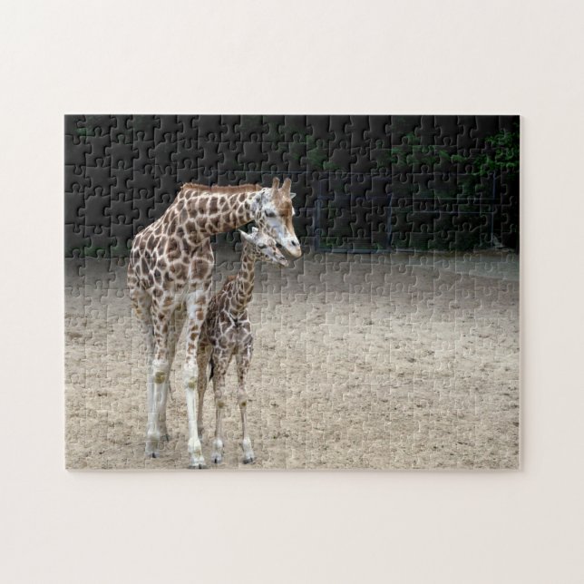 Puzzle Girafe avec l'enfant (Horizontal)
