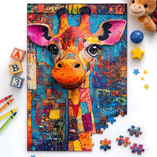 Puzzle Girafe Colorée Mignonne