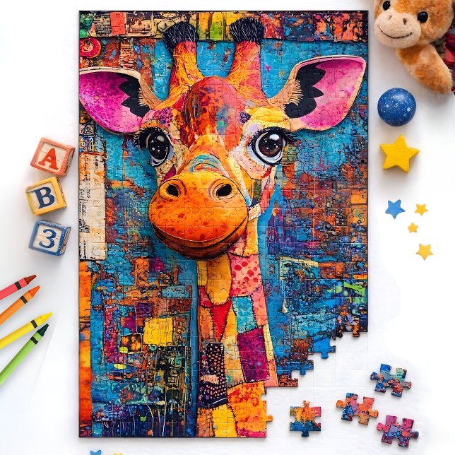 Puzzle Girafe Colorée Mignonne (Créateur téléchargé)