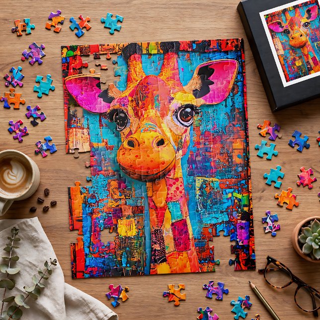 Puzzle Girafe Colorée Mignonne (Créateur téléchargé)