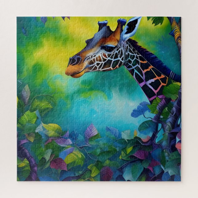 Puzzle Girafe dans les arbres  (Vertical)
