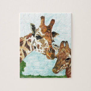 Puzzle Girafe de maman et de bébé