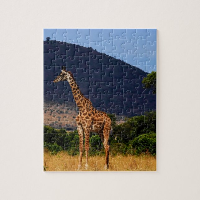 Puzzle Girafe en Afrique (Vertical)