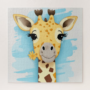 Puzzle girafe mignon