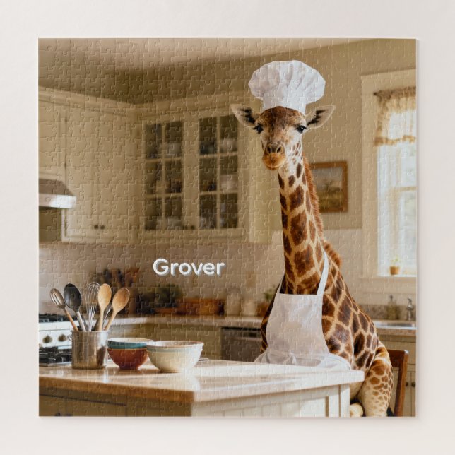 Puzzle Girafe Parfaite Personnalisée (Vertical)