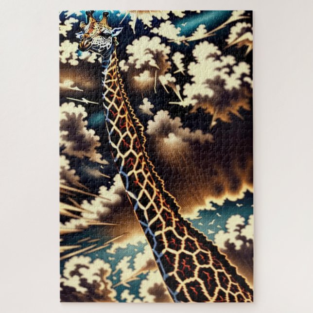 Puzzle Girafe surréaliste – Conception artistique d'anima (Vertical)
