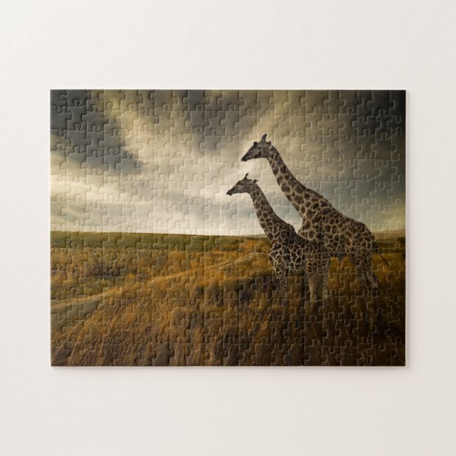 Puzzle Girafes et le paysage (Horizontal)