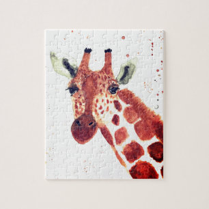 Puzzle Giraffe aquarelle animal Safari enfants humour zoo