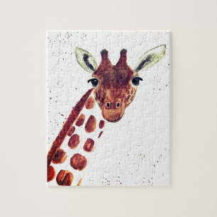 Puzzle Giraffe aquarelle animal Safari enfants humour zoo