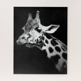 Puzzle giraffe black and white