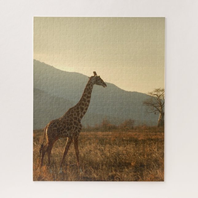Puzzle Giraffe dans la Savannah (Vertical)