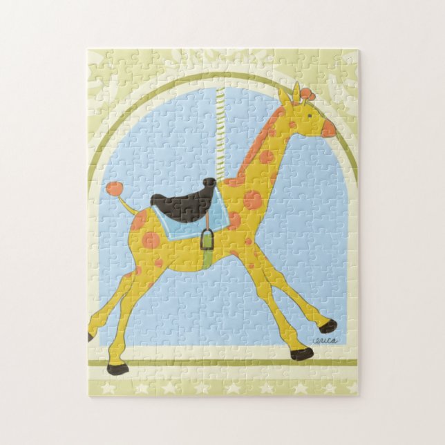 Puzzle Giraffe de carrousel par Juin Erica Vess (Vertical)