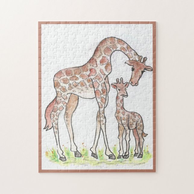 Puzzle Giraffe et son veau (Vertical)