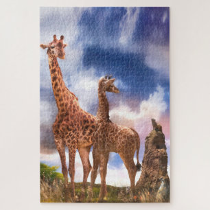Puzzle Giraffe Family MOMMY ÉTAIS-JE JAMAIS SI PETIT ?