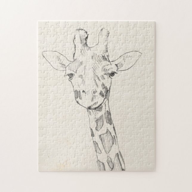 Puzzle Giraffe Portrait | Croquis (Vertical)