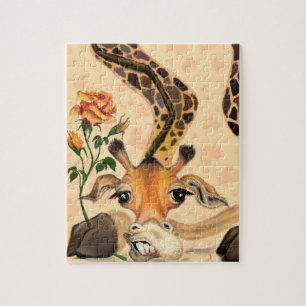 Puzzle Giraffe romantique - Gentleman - Drôle