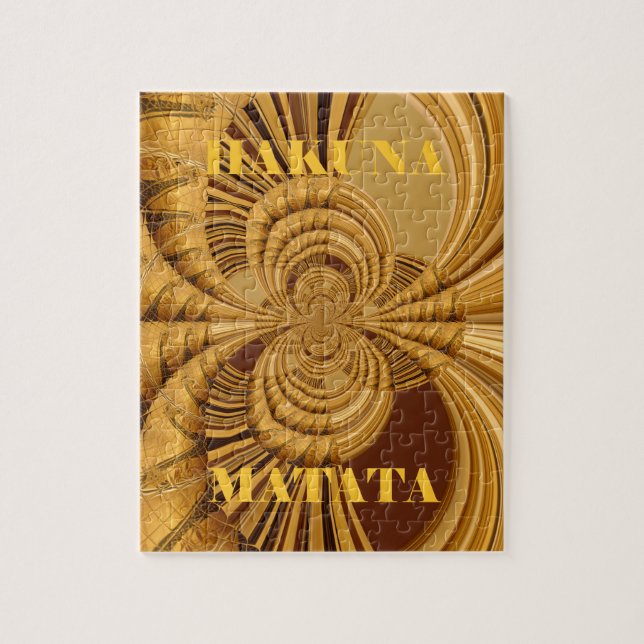 Puzzle Giraffe Safari Hakuna Matata tissé souvenir art (Vertical)