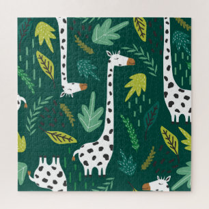 Puzzle Giraffes colorées : Motif animal décoratif.