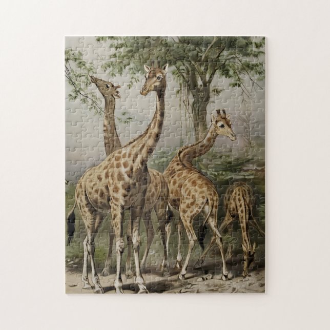 Puzzle Giraffes sud-africaines vintages (Vertical)