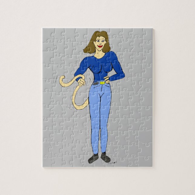 Puzzle girl with a tail  (Vertical)