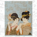 Puzzle Girls geisha japonaises vintages en Kimonos<br><div class="desc">Illustration vintage image de la vie quotidienne avec deux belles femmes, des artistes japonaises traditionnelles appelées Geisha girls (geiko ou geigi) dont le travail est principalement de divertir les clients masculins. Ils agissent en tant qu'hôtesses et leurs compétences comprennent la prestation de divers arts japonais tels que la musique classique,...</div>