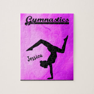 Puzzle Girls Gymnastique Purple Swirl Personnalisé