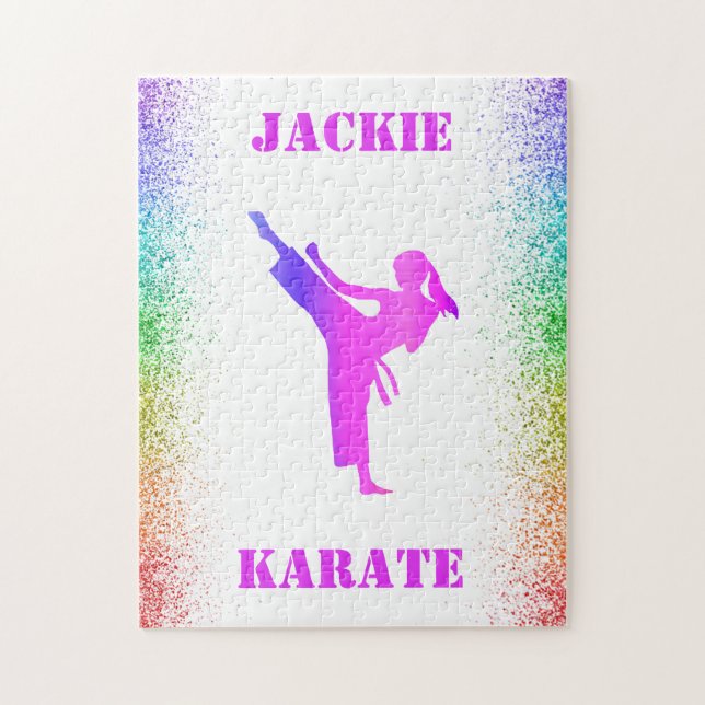 Puzzle Girls Karate Rainbow Speckles (Vertical)