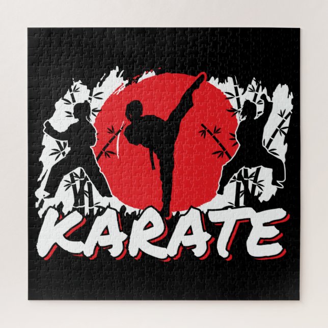 Puzzle Girls Karate - Thème japonais patriotique Japon (Vertical)