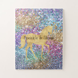 Puzzle Girls rose violet Aqua Mint Or Unicorne Éperche