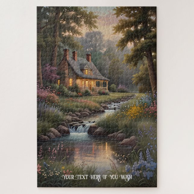 Puzzle Gîte de retraite de la campagne tranquille au bord (Vertical)