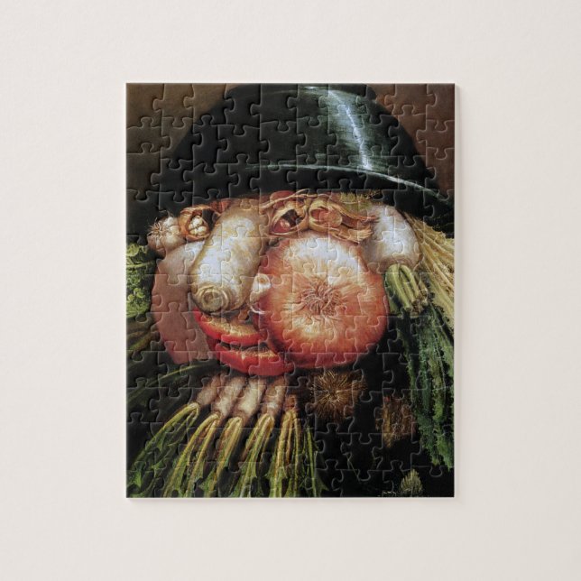 Puzzle Giuseppe Arcimboldo ; L'épicier verte, légumes (Vertical)