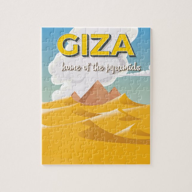 Puzzle Gizeh - Accueil des pyramides affiche de voyage (Vertical)
