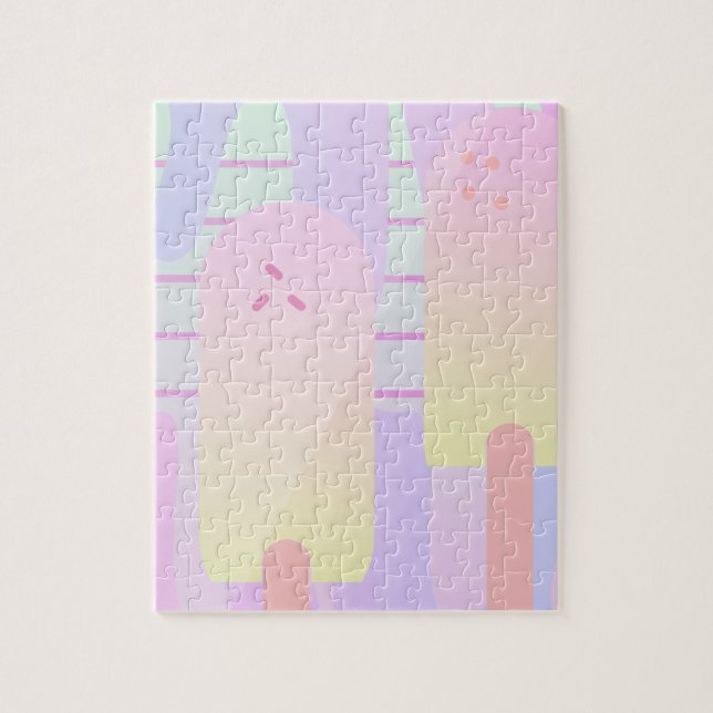 Puzzle Glace au Lait Goutte Pastel (Vertical)