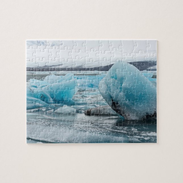 Puzzle Glace dans le lagon glaciaire Jokulsarlon (Horizontal)