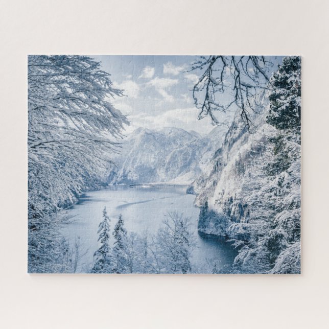 Puzzle Glace et neige | Lac Königssee, Allemagne (Horizontal)