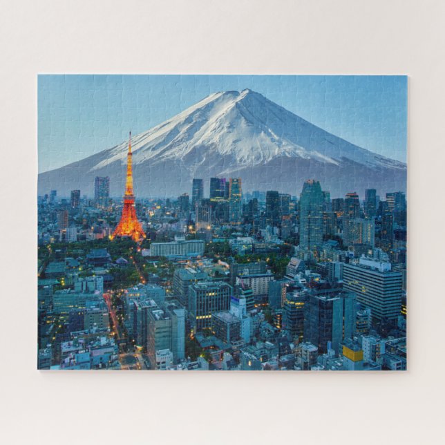 Puzzle Glace et neige | Mt. Fuji et Tokyo Skyline (Horizontal)