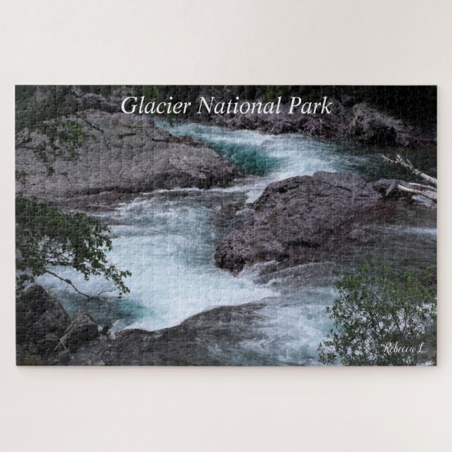Puzzle Glacier National Park Courving Stream Photo (Horizontal)