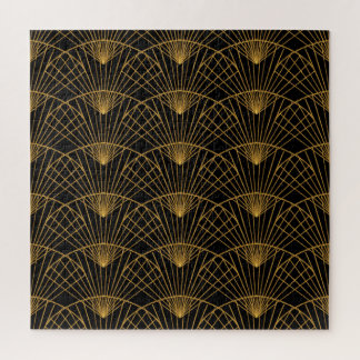 Puzzle Glamour Art Déco : Ventilateur D'Or.